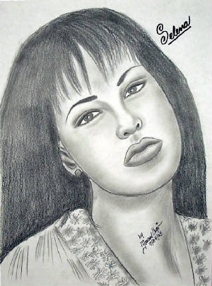 Selena art sketch drawing in pencil